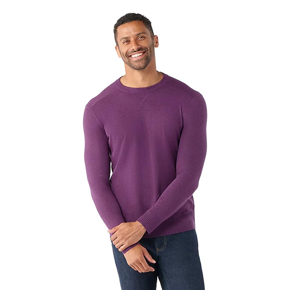 Smartwool Men's Sparwood Crew Sweater Purple Iris Heather L