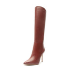 SCHUTZ Women's Mikki Up Boots 7.5 Red/Brown