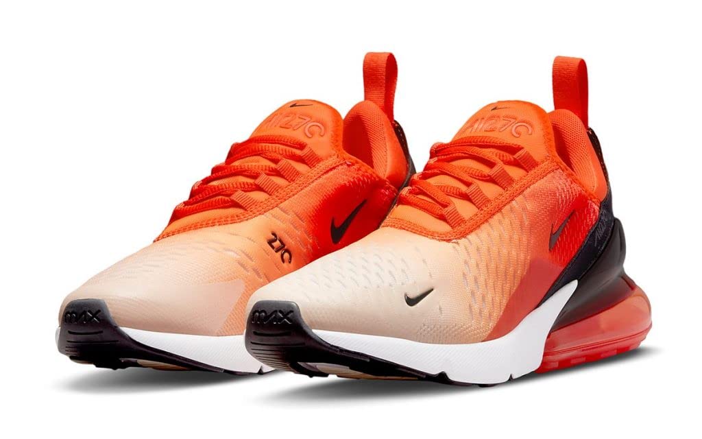 Nike Womens Air Max 270 Rush Orange/Black/Guava-Ice Size 8.5