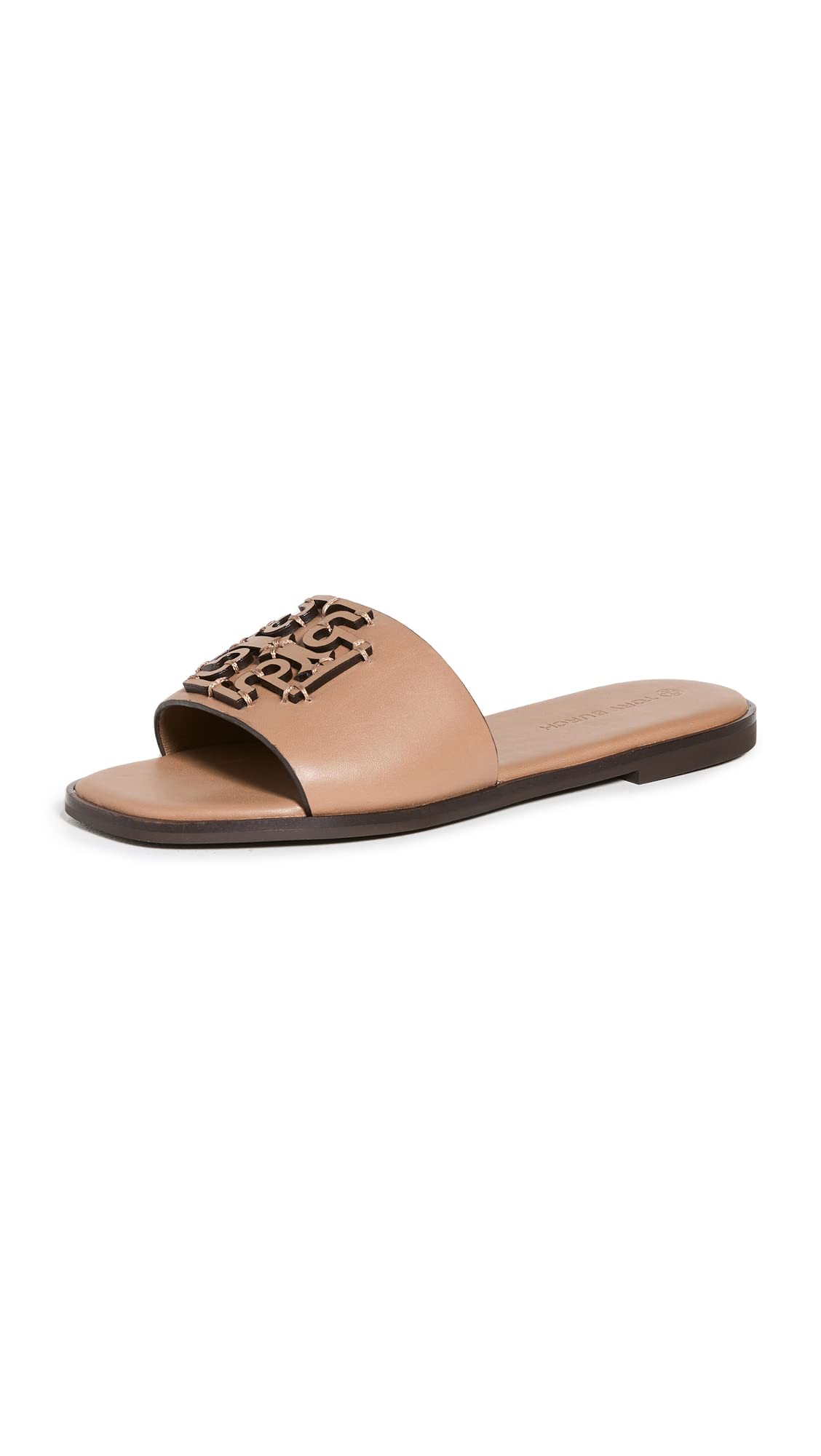 Tory Burch Women's INES Slides, Almond Flour, Tan, 10 Medium US