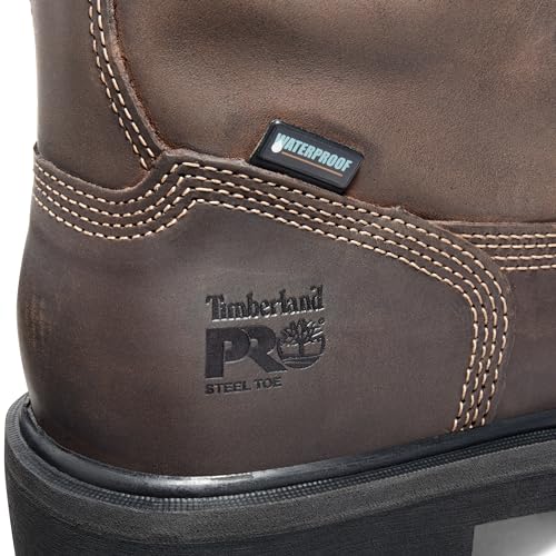 Timberland PRO Men's Direct Attach 6 Inch Steel Safety Toe Insulated Waterproof Industrial Work Boot, Brown-2024 New, 10 Wide