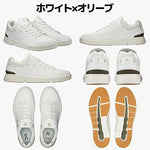 On Men's The Roger Centre Court Sneakers, White | Olive, 10.5 Medium US