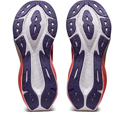 ASICS Women's NOVABLAST 3 Running Shoes, 5, Papaya/Dusty Purple