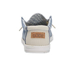 Hey Dude Men's Wally Linen Natural Blue Size 8 | Men’s Shoes | Men's Lace Up Loafers | Comfortable & Light-Weight