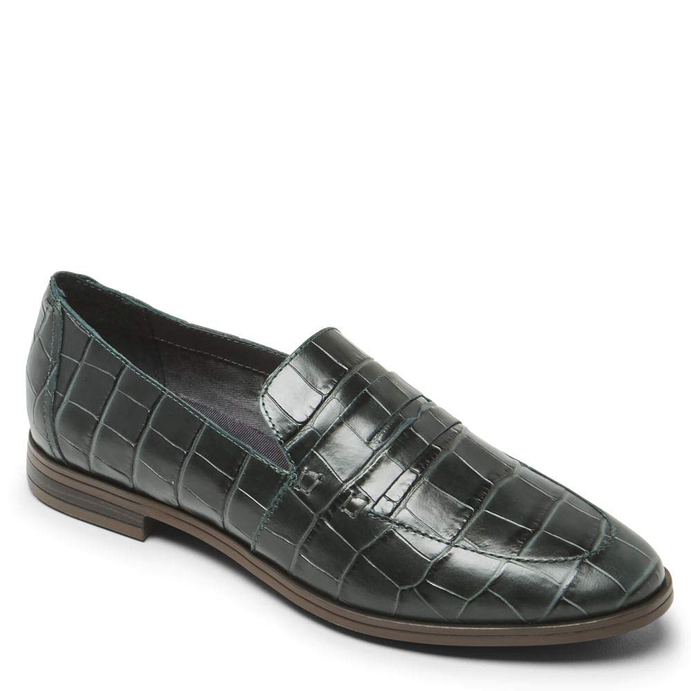 Rockport Perpetua Penny Hunter Green Croco 6 M (B)