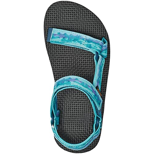 Teva Girls Original Universal Tie-Dye Sandal, Sorbet Blue Coral, 3 Little Kid
