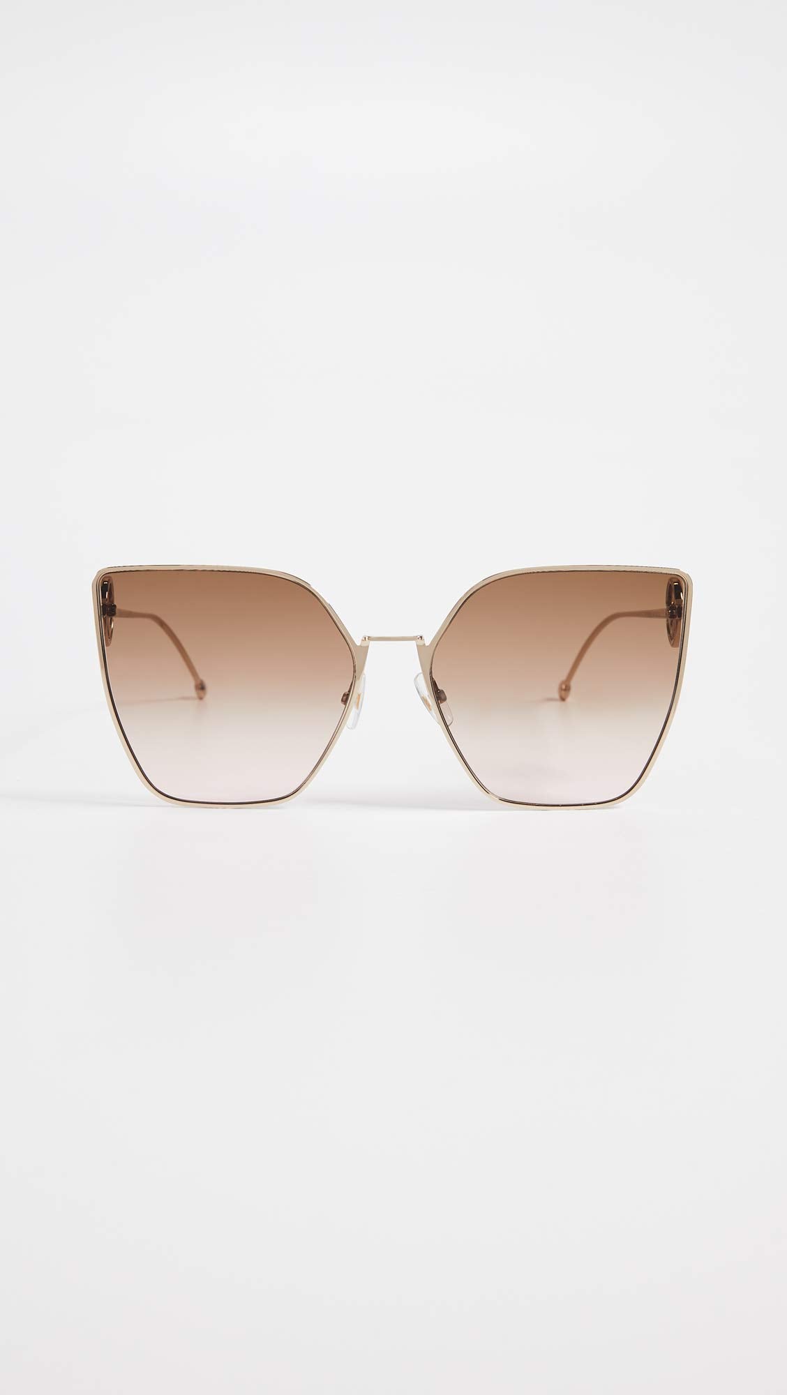 Fendi Women's Oversized Cat Eye Sunglasses, Pink Gold, One Size