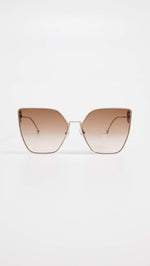 Fendi Women's Oversized Cat Eye Sunglasses, Pink Gold, One Size