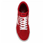 Vans Unisex Filmore Hightop Platform Sneaker - Tonal Checkerboard Red/White 9.5