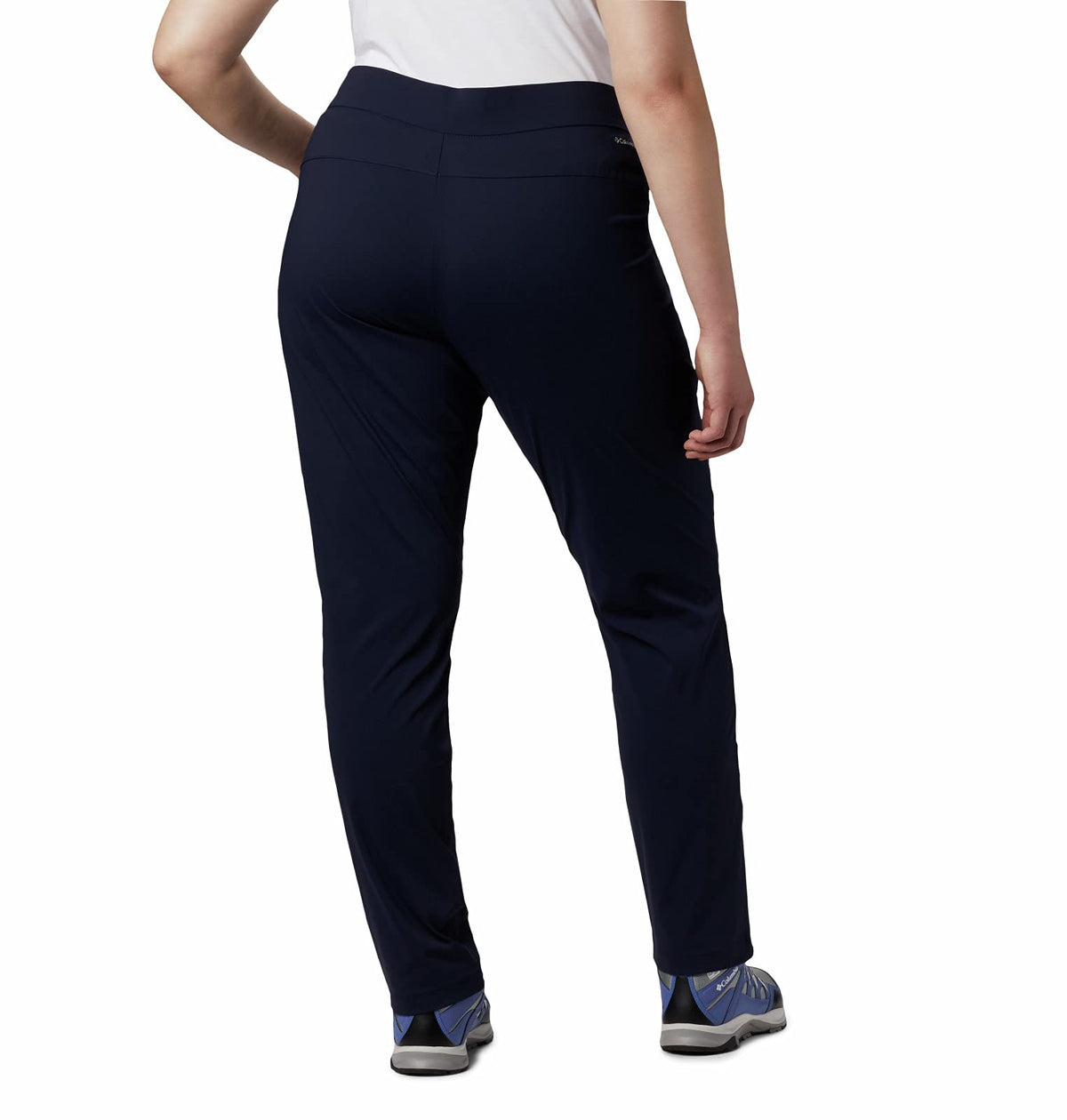 Columbia Women's Anytime Casual Pull On Pant, Dark Nocturnal, 1X Plus