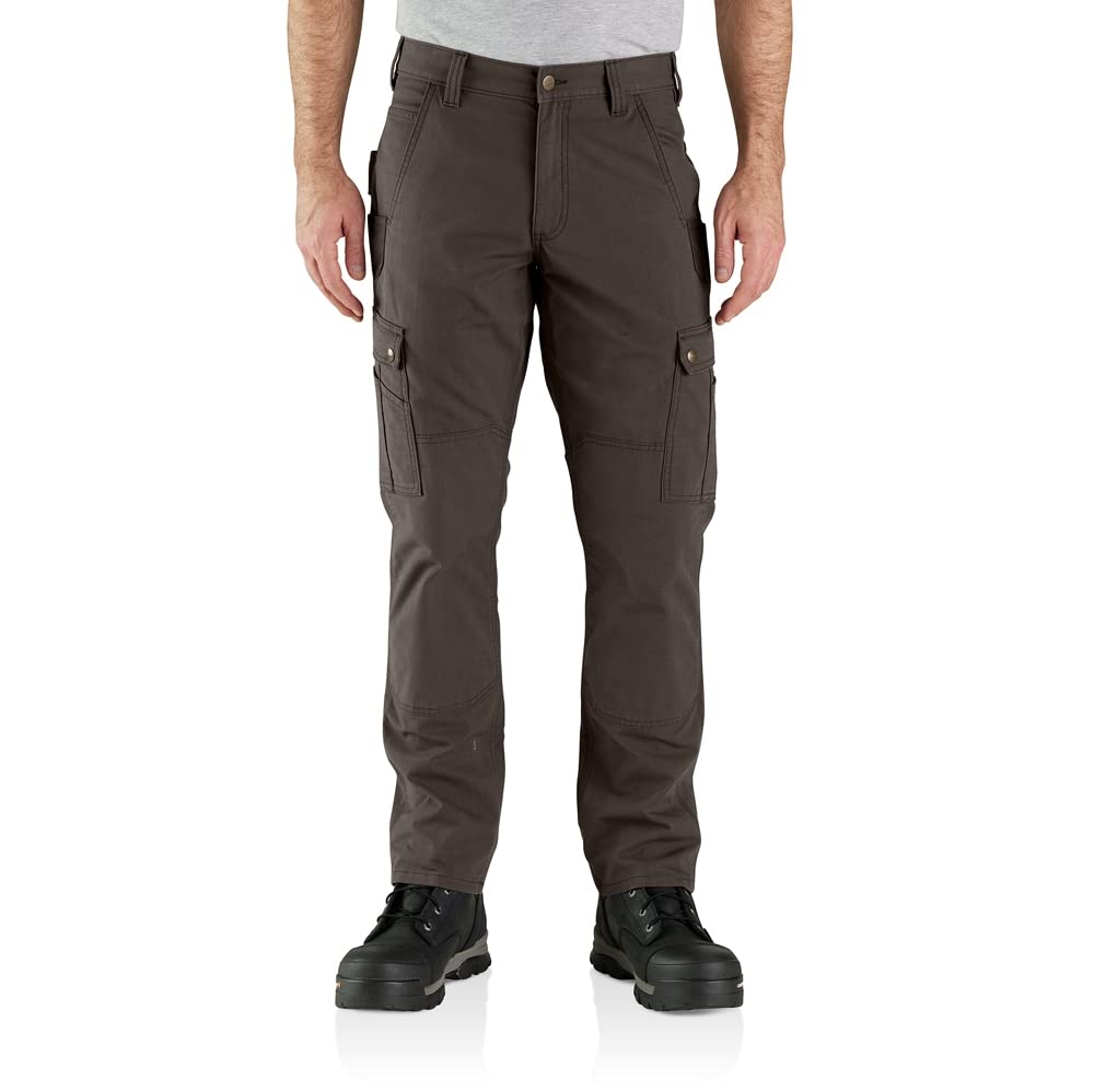 Carhartt Men's Rugged Flex Relaxed Fit Ripstop Cargo Work Pant, Dark Coffee, 34 x 32