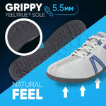 Xero Shoes Men's Speed Force Barefoot Running Shoes, Dawn Gray/Classic Blue, 13