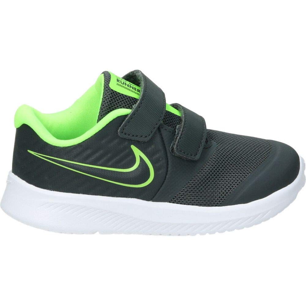 Nike Baby Boys Star Runner 2 (TDV) Sneaker, Anthracite/Electric Green-White, 9 Infant