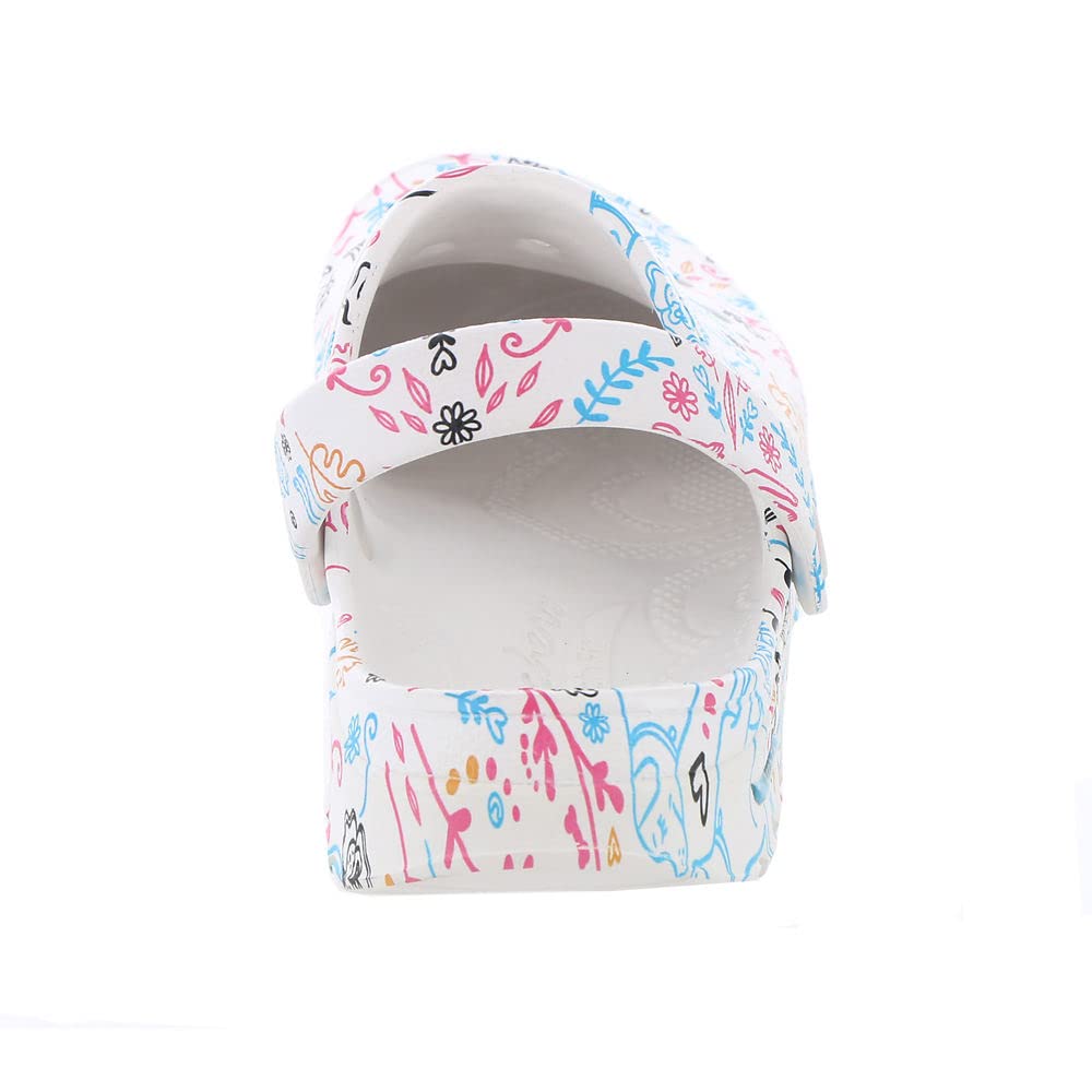 Skechers Foamies Arch Fit FootstepsFlower Pups Clog Womens Slip On 10 BM US WhiteMulti