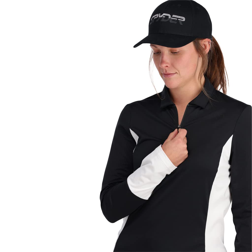 Spyder Womens Arc Graphene Tech Zip Neck Black