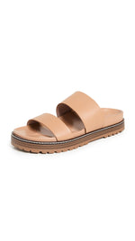 Madewell Women's Preston Sporty Slides, Desert Camel, Tan, 6 Medium US