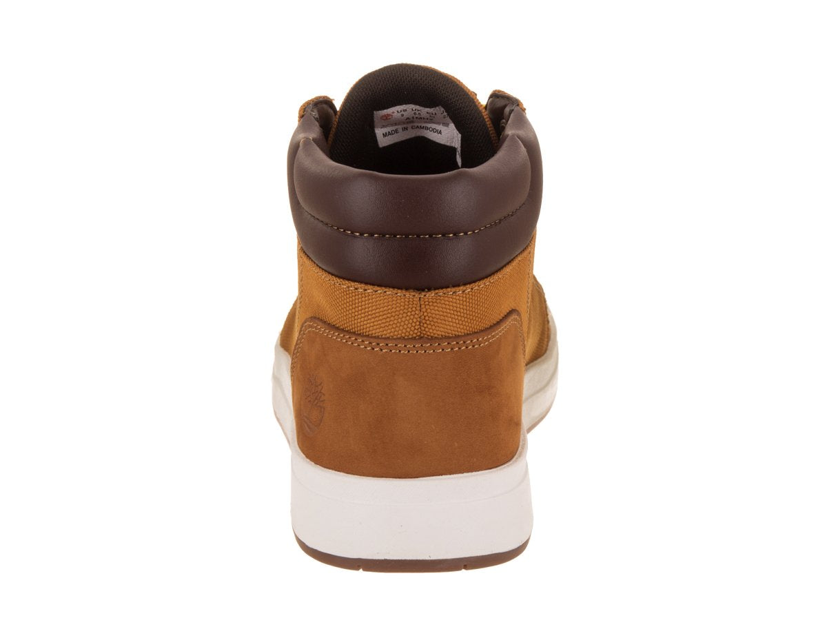 Timberland Mens Davis Square Mixed-Media Chukka Wheat Nubuck/Cordura Boot - 8