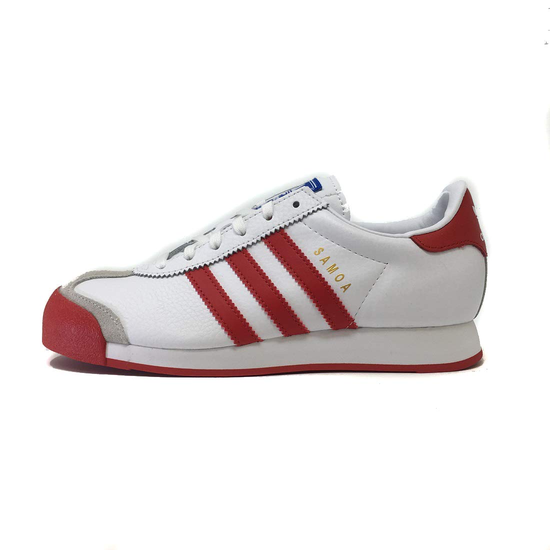 adidas Kids Samoa Fashion Sneaker (Big Kid) - White,WHT/RED,5