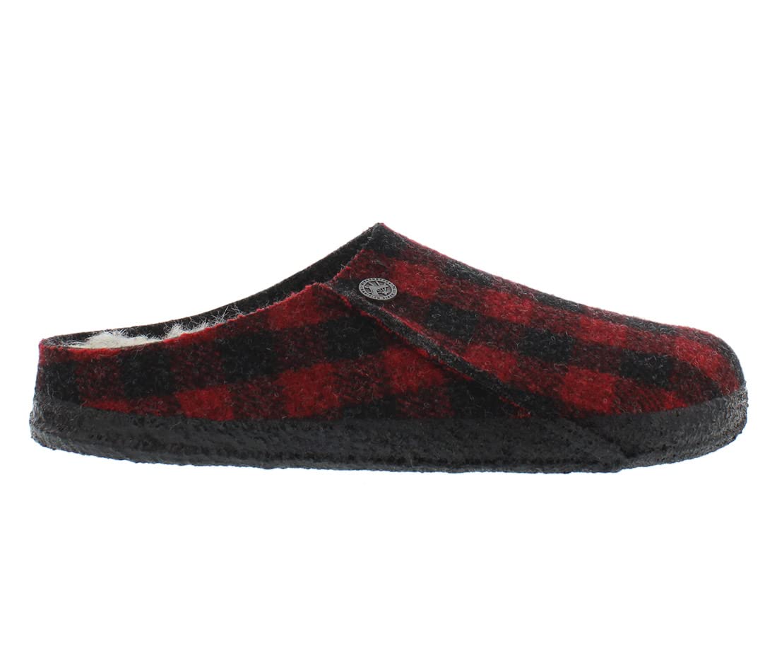Birkenstock Women's Zermatt Shearling Flats 7-7.5 Women/5-5.5 Men Plaid Red