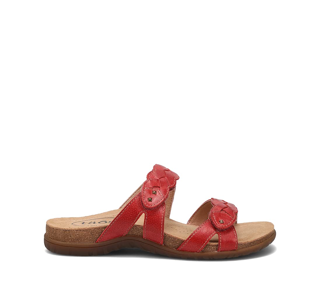 Taos Footwear Women's Braidie Sandal True Red 9 (M) US