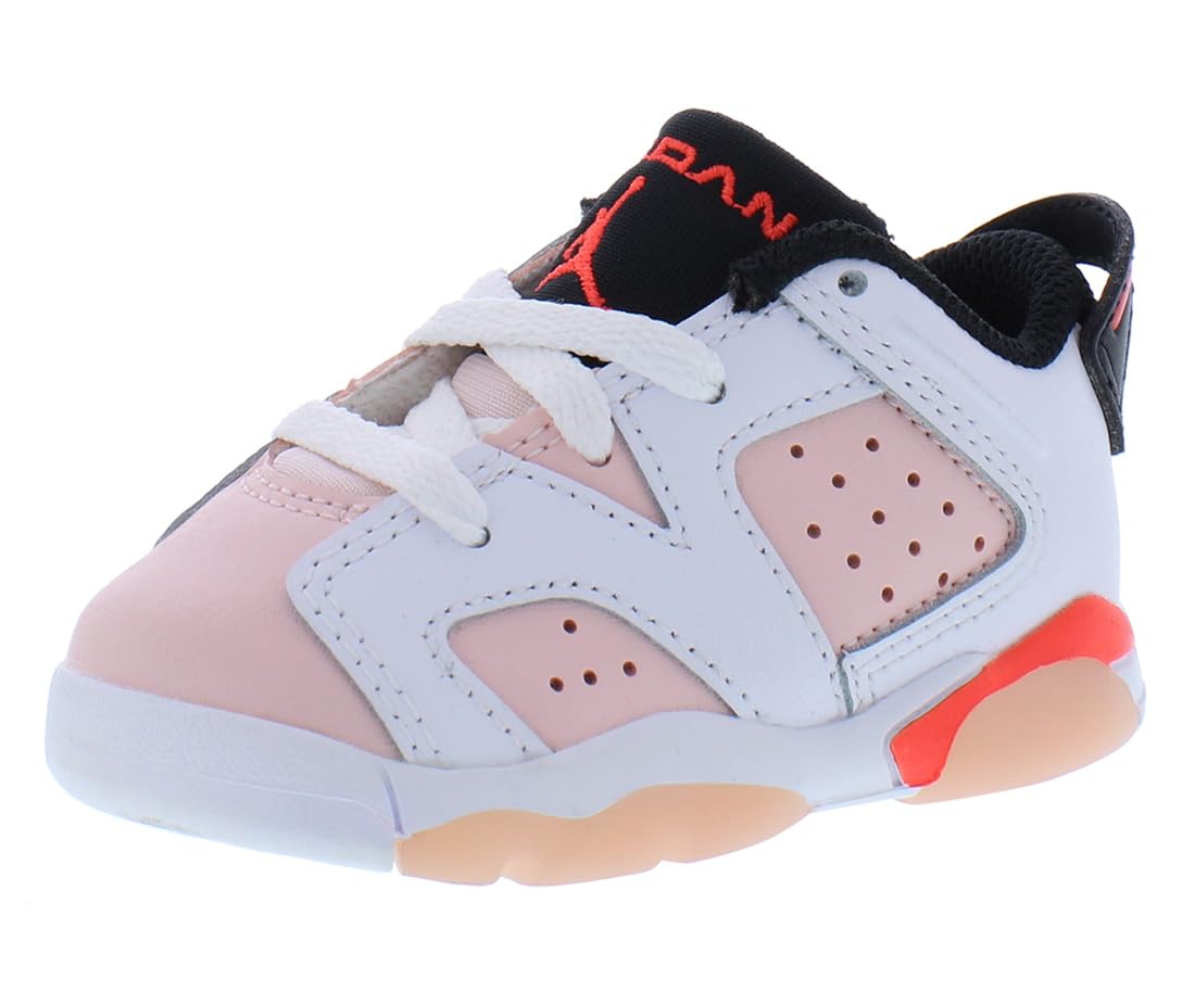 Jordan Baby Girl's 6 Retro Low (Infant/Toddler) White/Atmosphere/Infrared 23/Black 4 Toddler M