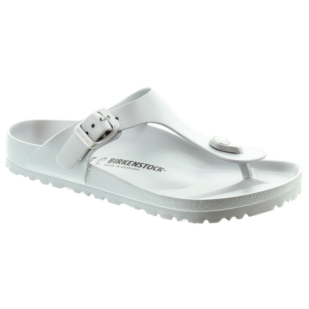 Birkenstock Women's Toe Post Sandals Flip Flops, Metallic Silver, 5 UK
