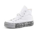 Converse Womens Chuck Taylor All Star Lift Sneakers White Zebra SZ 6
