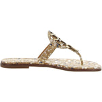 Tory Burch Womens Miller Welt Leather Thong Sandals Beige 7 Medium (B,M)