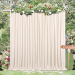 10ftx8ft Backdrop Curtains Polyester Backdrop Curtain Ivory Backdrop Drapes for Cloth Ceremony Fall Wedding Backdrop Fabric 2 Packs 5ftx8ft Christmas Decoration