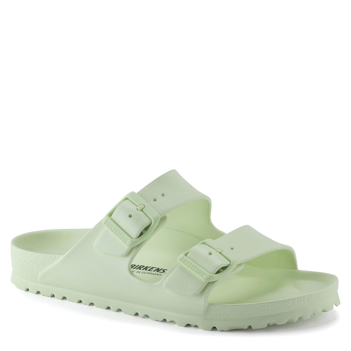Birkenstock Unisex Arizona Essentials Slide-On Sandal, Faded Lime, 9-9.5 Narrow Women/7-7.5 Narrow Men, 40EU