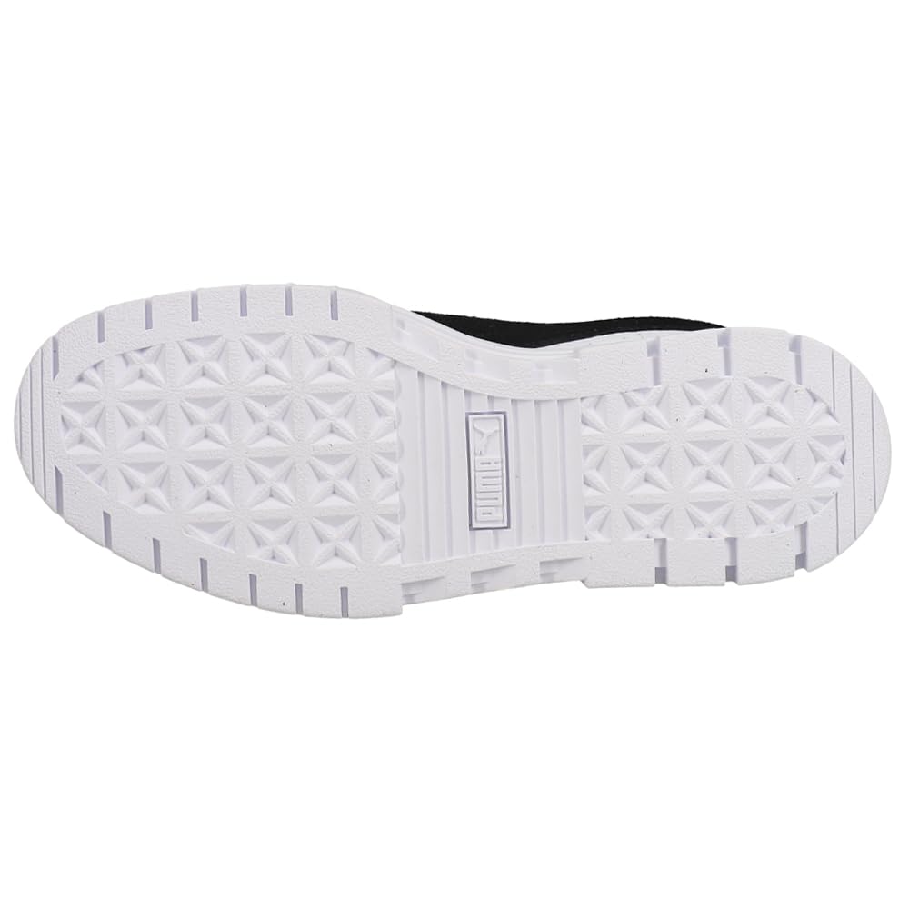 PUMA Girl's Mayze Leather (Big Kid) Puma White/Puma Black/Nimbus Cloud 5.5 Big Kid M