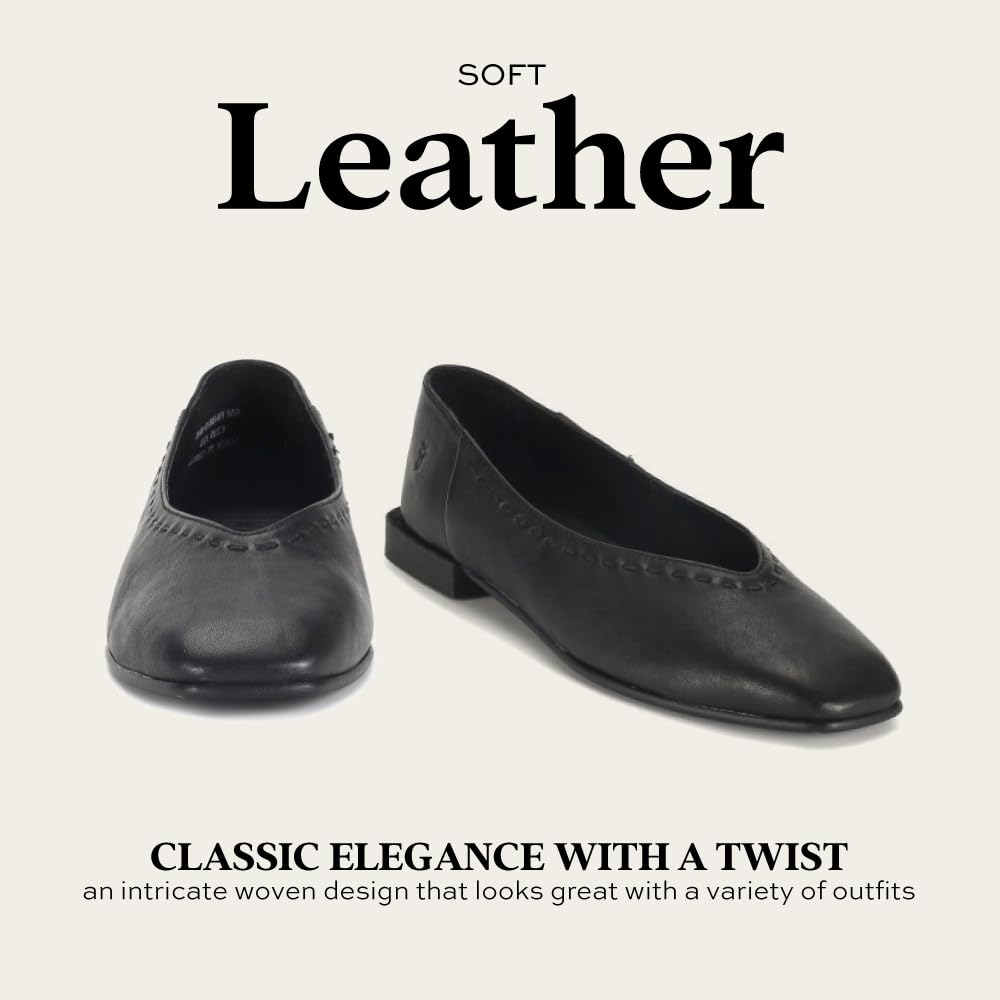 Frye Women's Claire Flat, Black - 7.5M