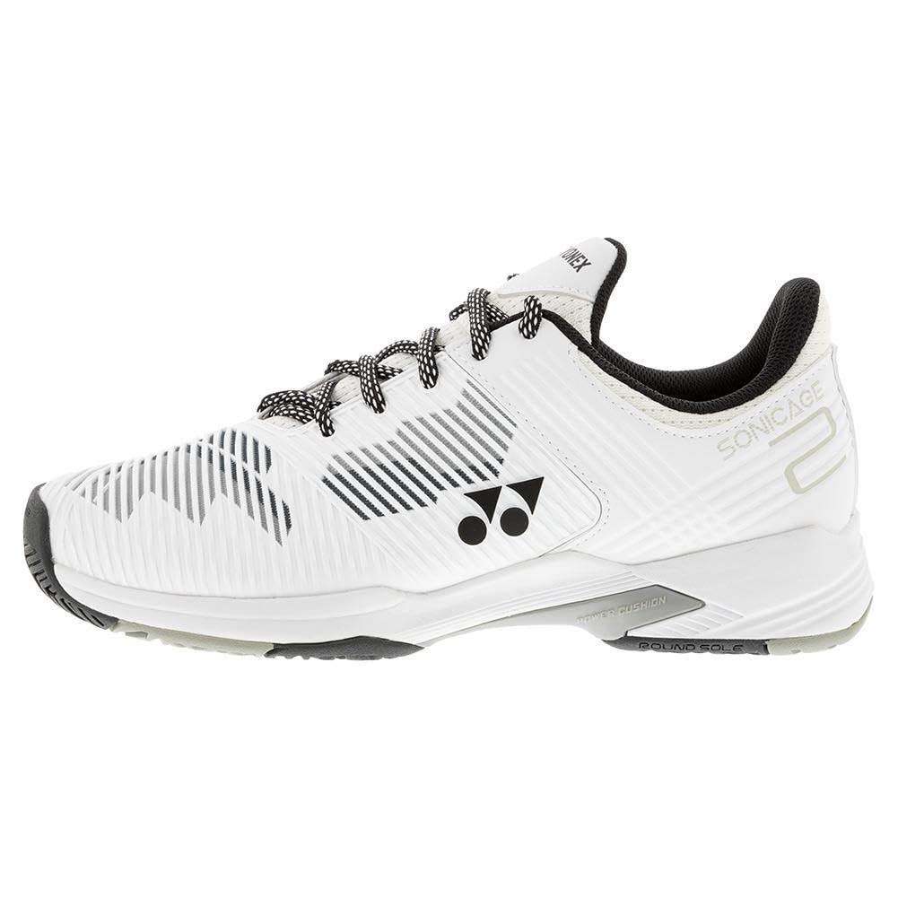 YONEX Men's Power Cushion Sonicage 2 Wide Tennis Shoes, White (US Size 11)