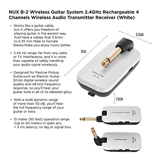 NUX B – 2 WH Guitar/Bass Wireless System for Guitar/Bass Wireless