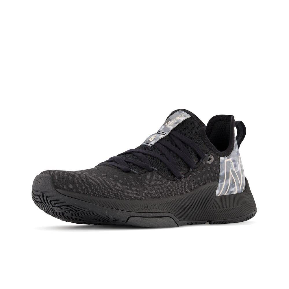 New Balance womens Fuelcell 100 V1 Cross Trainer, Black/Rose Gold Metallic, 7.5 US