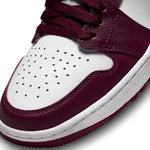 NIKE Air Jordan I High G Men's Golf Shoes (DQ0660-103, White/Bordeaux/Metallic Silver) Size 9.5