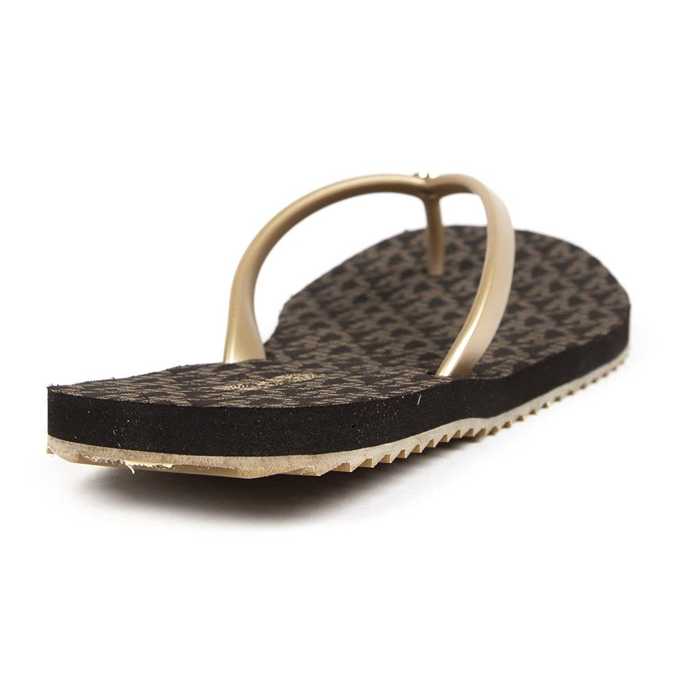 Michael Kors Jinx Flip-Flop Brown/Pale Gold 6 M