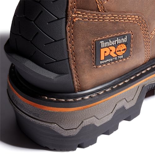 Timberland PRO Men's Boondock HD Logger 8 Inch Composite Safety Toe Insulated Waterproof Industrial Work Boot, Mocha Brown-2024 NEW, 13M