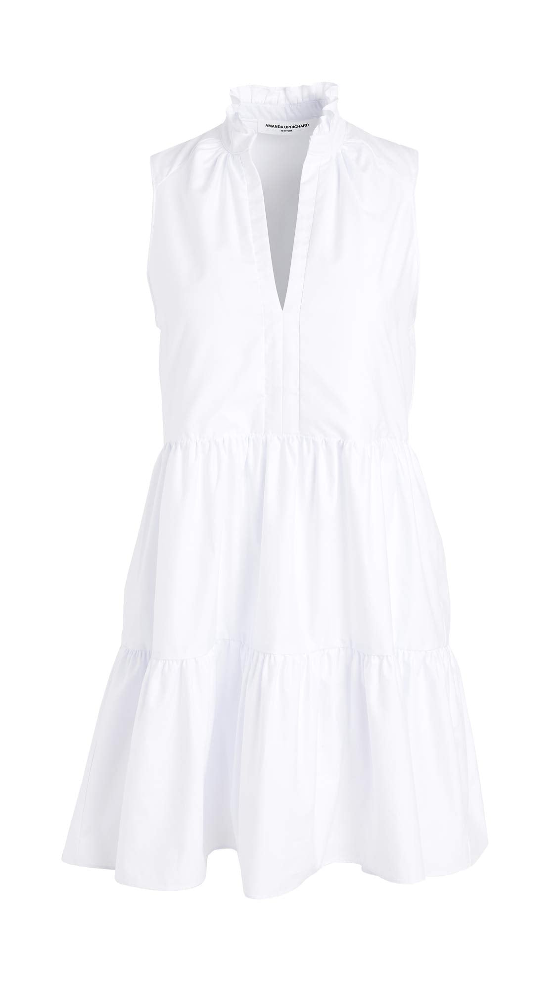 Amanda Uprichard Women's Sleeveless Saffron Dress, White, M