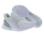 Nike Air Max 270 Extreme (Big Kid) White/White/Metallic Silver/White 4.5 Big Kid M