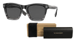 BURBERRY Cooper BE4348 394987 52MM Black/Dark Grey Square Sunglasses for Men + BUNDLE With Designer iWear Eyewear Kit