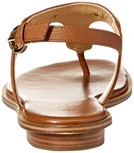 Michael Kors Womens Logo Plaque Leather Sandal