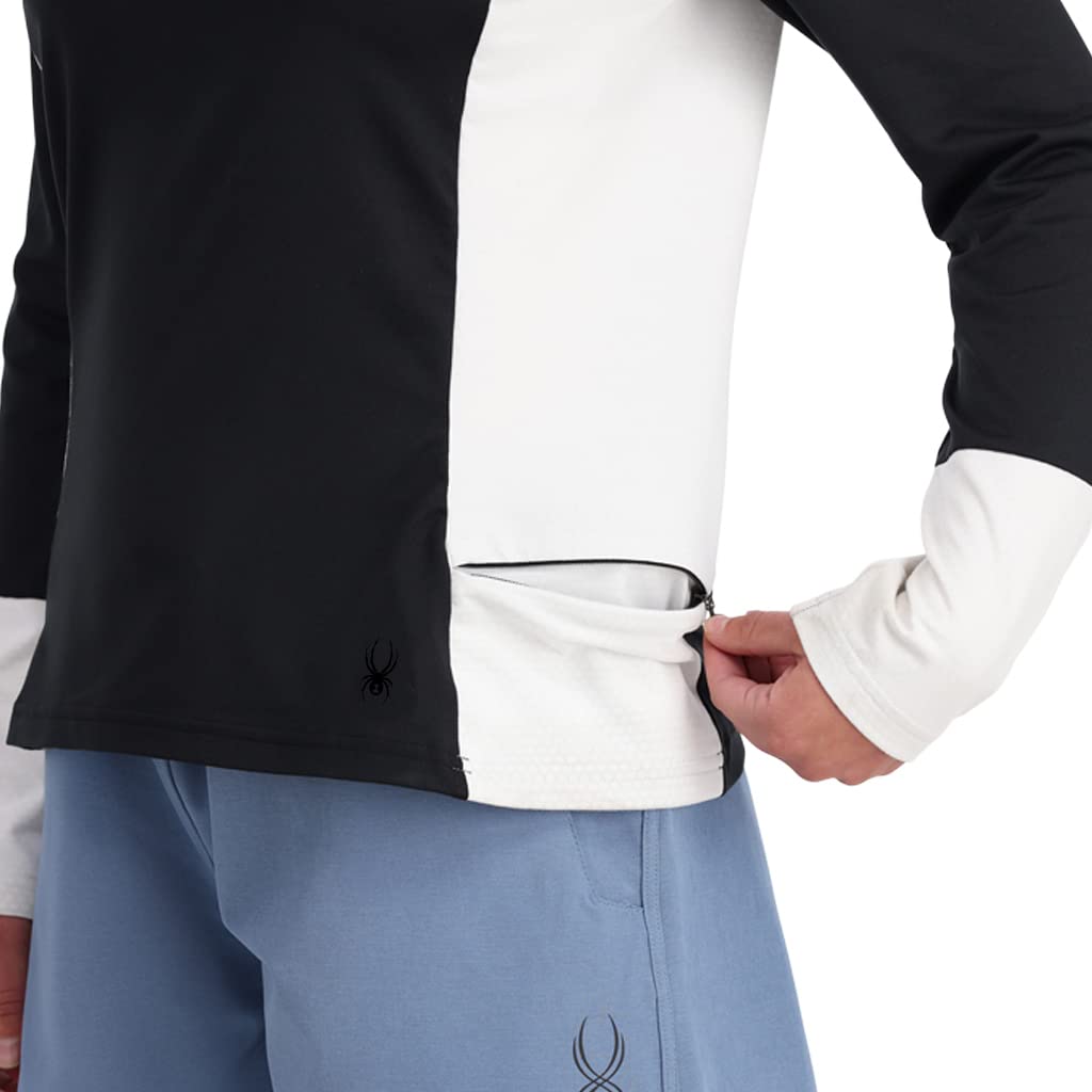 Spyder Womens Arc Graphene Tech Zip Neck Black