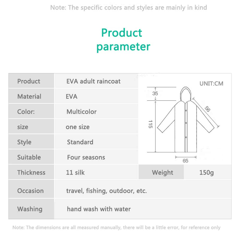 NW 3 Pieces Packable Eva Raincoat for Men and Women,Multifunctional Portable Reusable Waterproof with Hood Long Rain Poncho Gray, Large