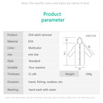 NW 3 Pieces Packable Eva Raincoat for Men and Women,Multifunctional Portable Reusable Waterproof with Hood Long Rain Poncho Gray, Large
