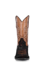 CORRAL MEN'S BROWN/SAND SUEDE EMBROIDERY HORSEMAN TOE, CORRAL 43.8 X 34.8 X 11.0 SOLE,COWHIDE LEATHER, WESTERN BOOT, A4488