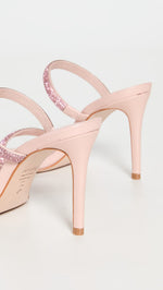 SCHUTZ Women's Taliah Crystal Sandals, Light Pink, 8 Medium US