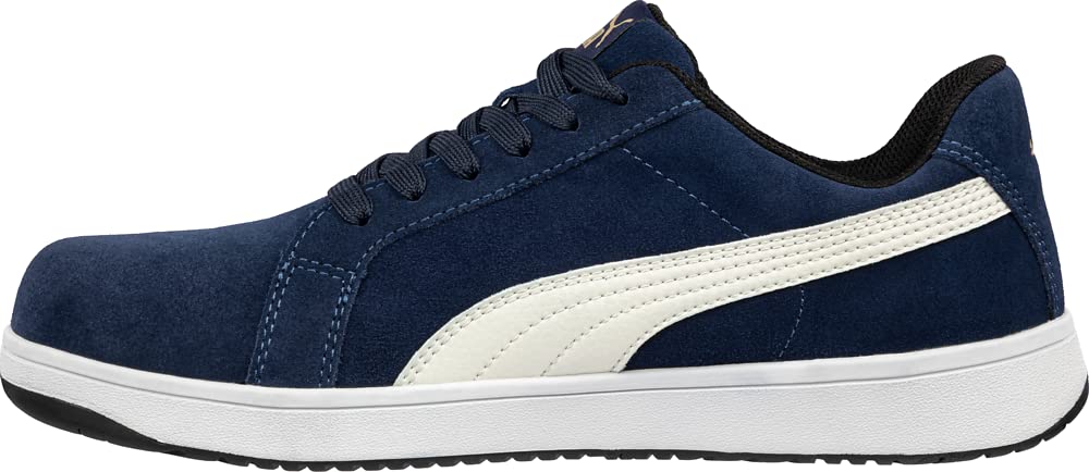 PUMA Men's Iconic Black Industrial Shoe, Suede Navy Eh, 14