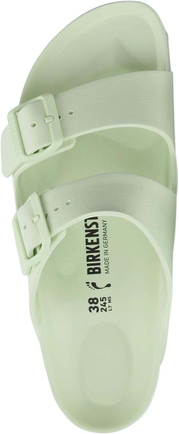 Birkenstock Unisex Arizona Essentials Slide-On Sandal, Faded Lime, 5-5.5 Narrow Women/3-3.5 Narrow Men, 36EU