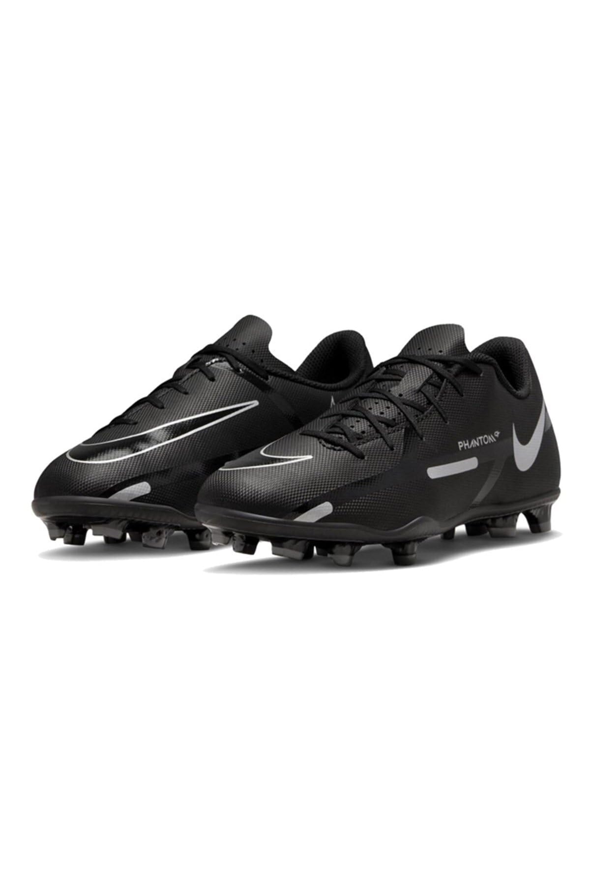 Nike Jr. Phantom GT2 Club MG/FG Youth Soccer Cleats Sise 5Y Black/Metallic/Silver